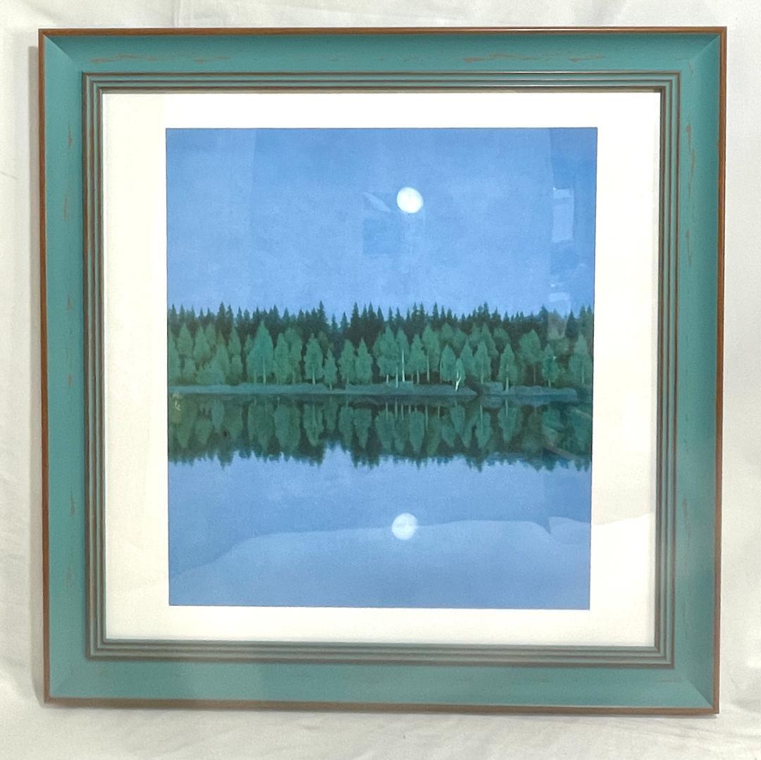 【新品】東山魁夷「二つの月」 ポスター　複製画　日本画　大サイズ額付　48×48