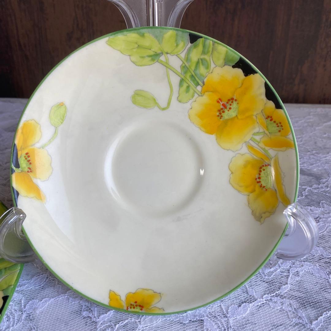 レア　フラワーハンドル　パラゴン　アイスランドポピー カップ　ソーサー　プレート