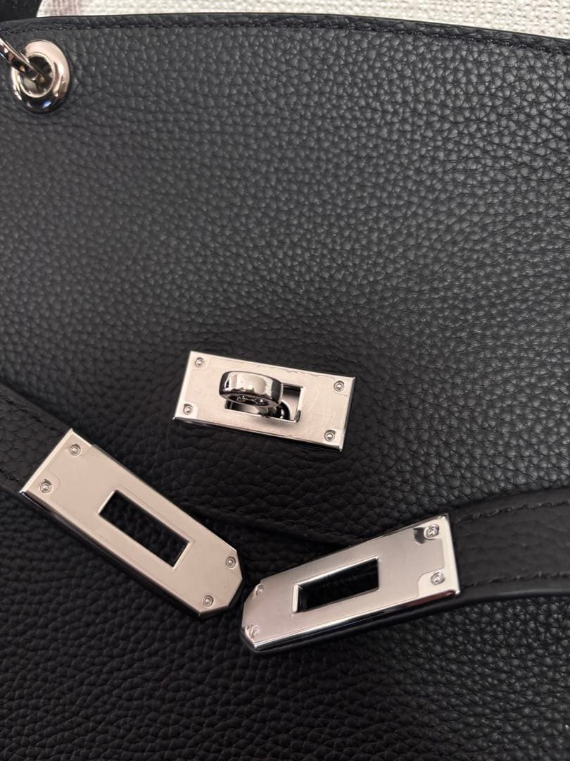 2way 黒 レザー ハンドバッグ 牛革