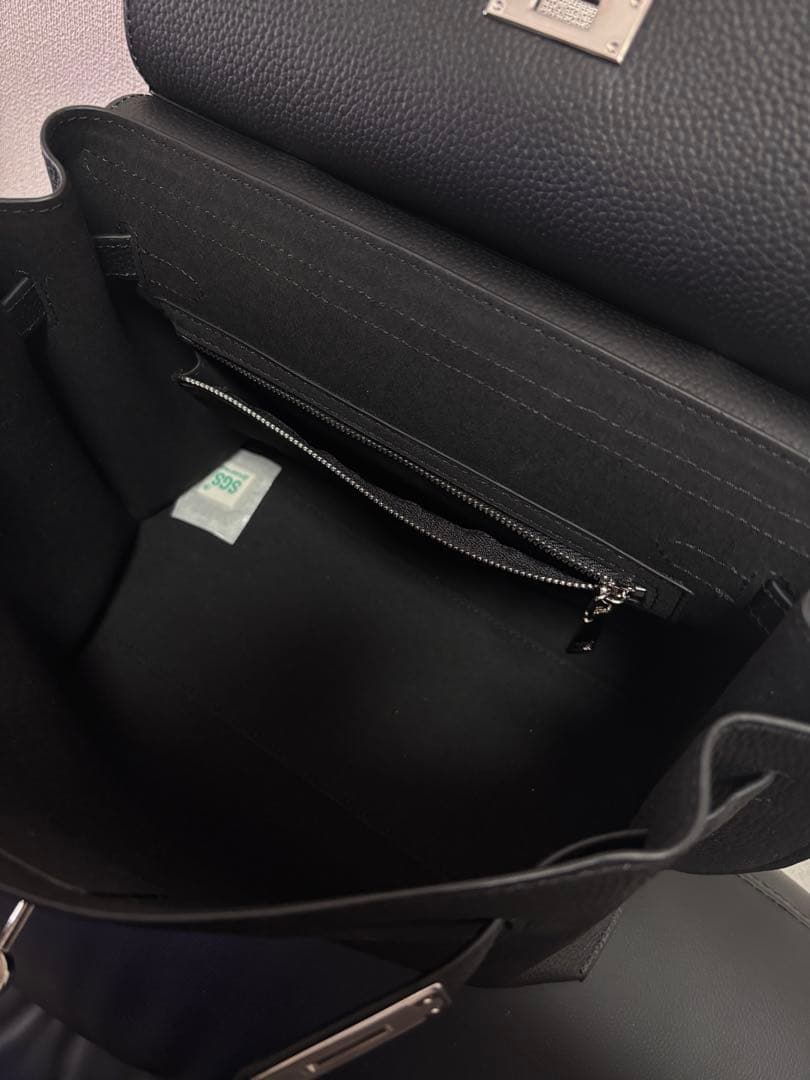 2way 黒 レザー ハンドバッグ 牛革