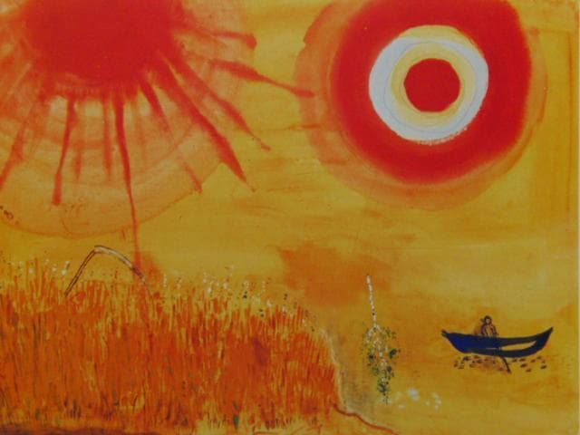 マルク・シャガール、【「アレコ」第3場:「ある夏の昼下がりの小麦畑」の舞台裏】