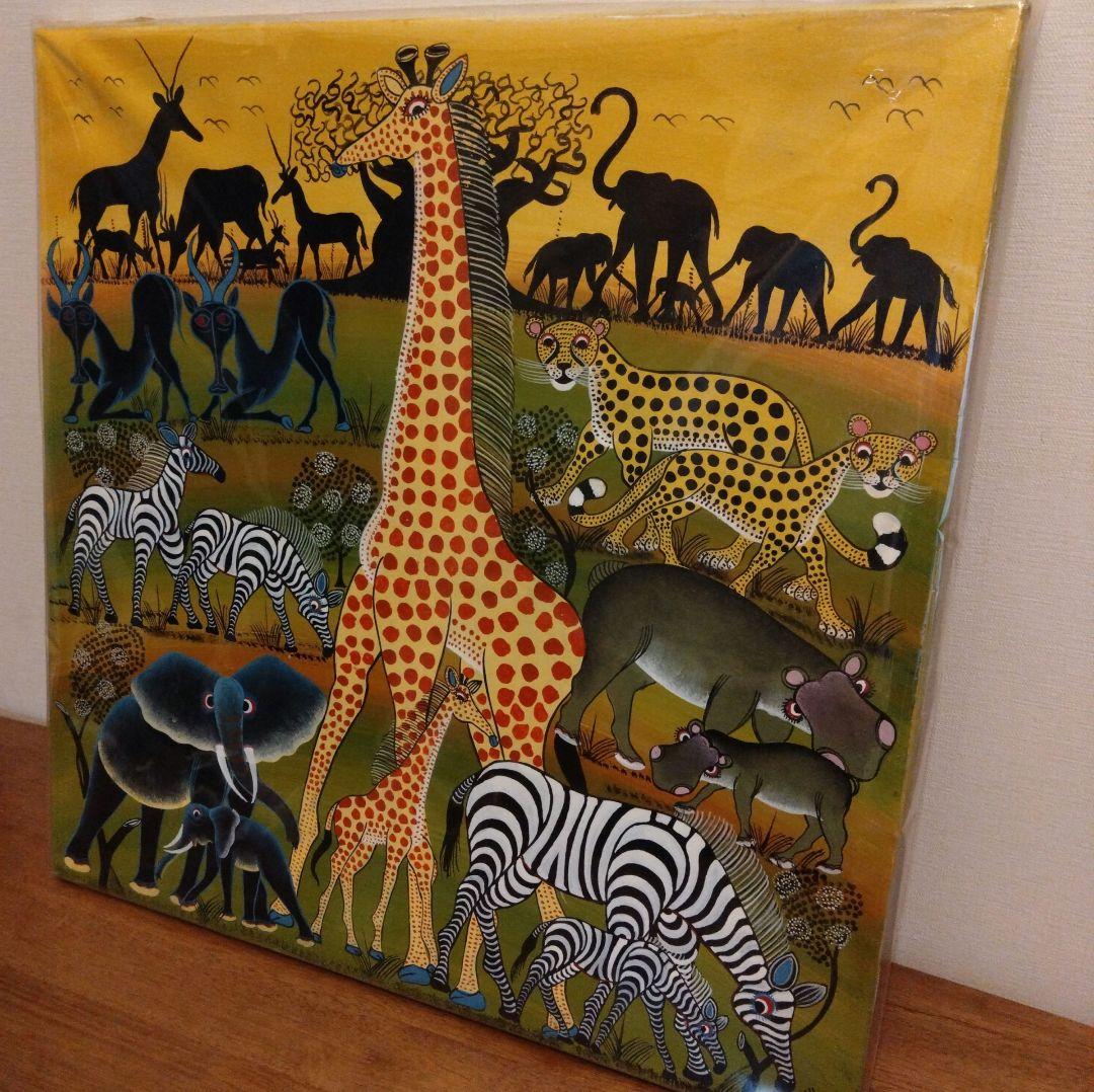 ティンガティンガ アフリカ tingatinga 絵画 ポップアート 60×60