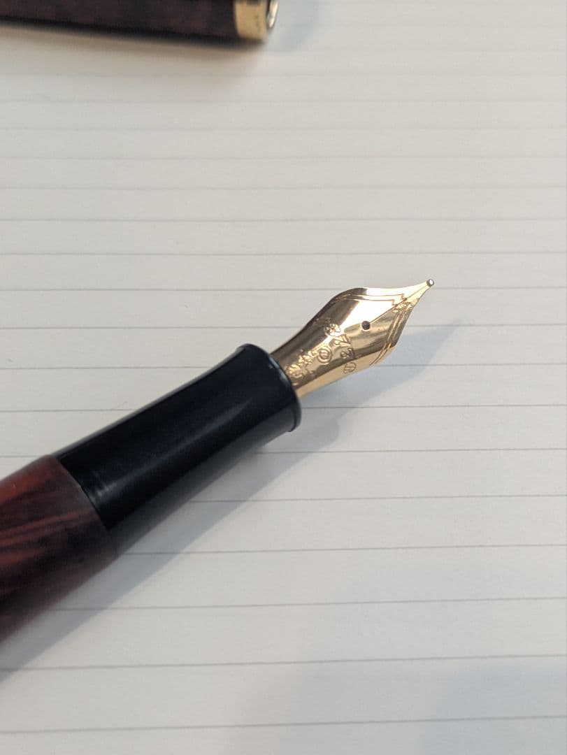 プラチナ万年筆　バランス　ブライヤー　太字　14金