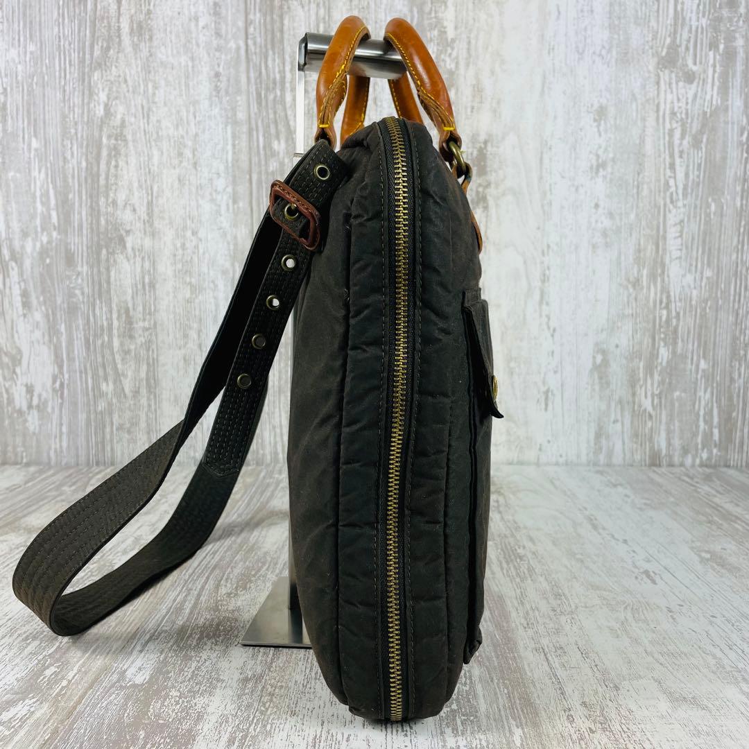 【希少】RRLダブルアールエル　ワックスドキャンバス　ブリーフケース【2way】