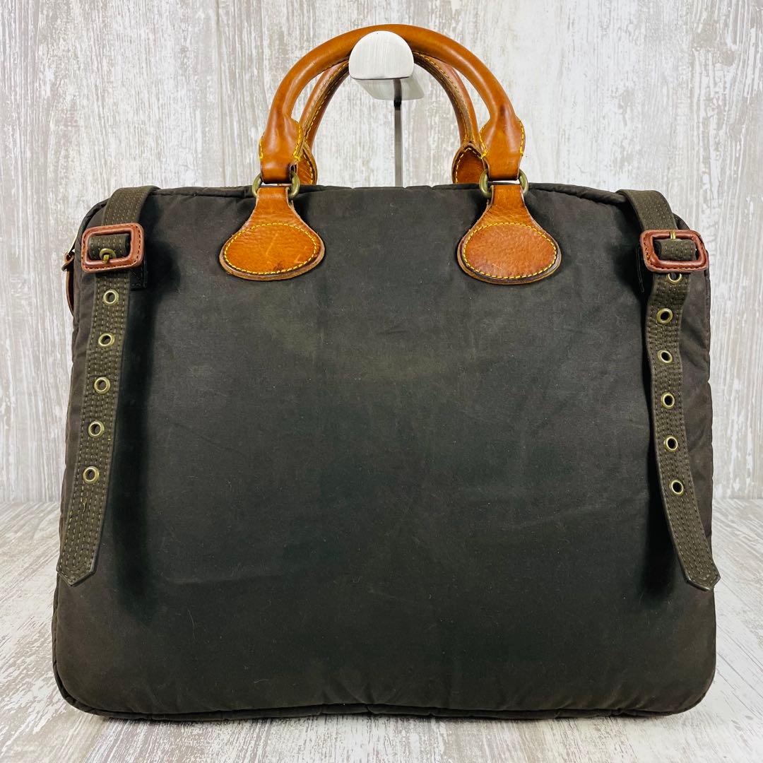 【希少】RRLダブルアールエル　ワックスドキャンバス　ブリーフケース【2way】