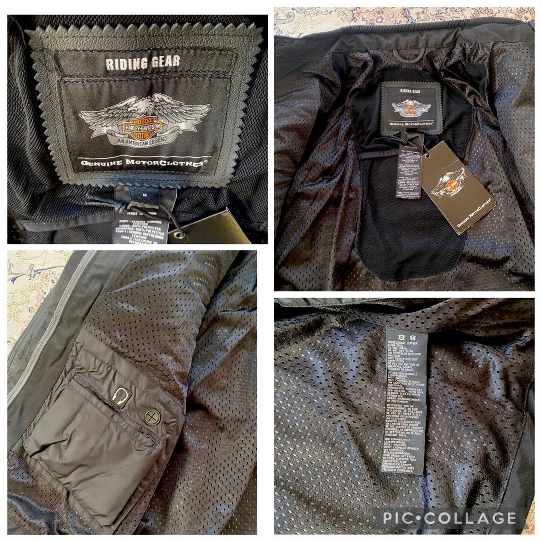新品未使用HARLEY-DAVIDSON ブラックレザーロゴジャケット在庫限り。