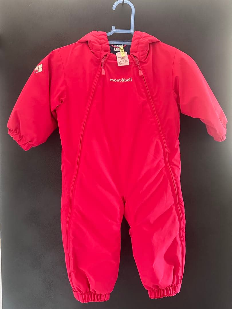 mont-bell ベビーアウター ピンク 80 パウダー カバーオール