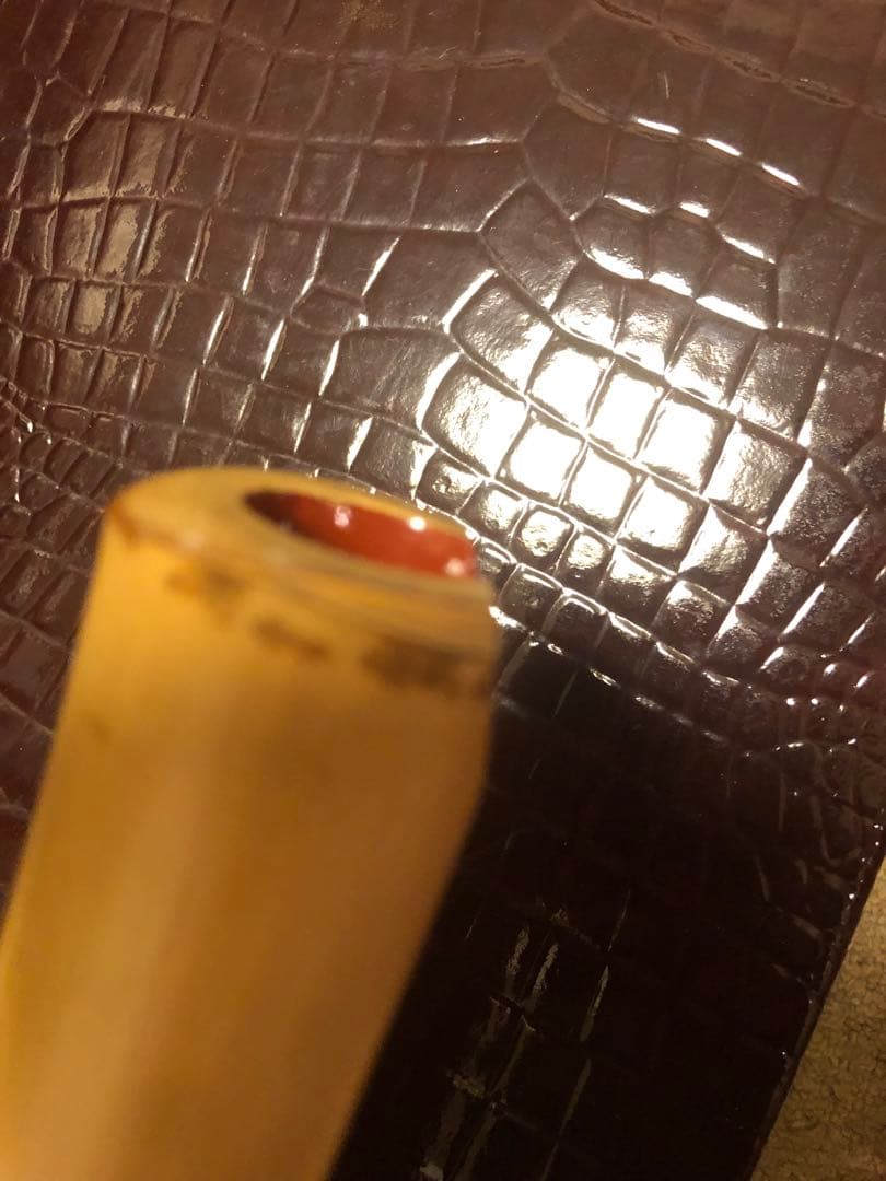 真山銘　尺八　一尺七寸　都山流　銀三線