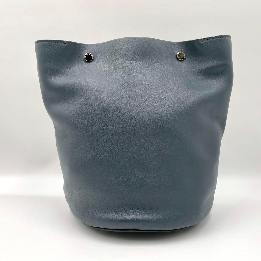 【極美品】 MARNI マルニ ショルダーバッグ バケツ バケット レザー
