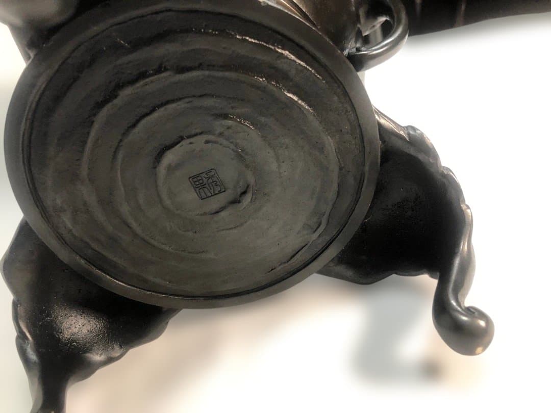 メルです　銅製　薄端　花器　　秀果造　飾り　美品