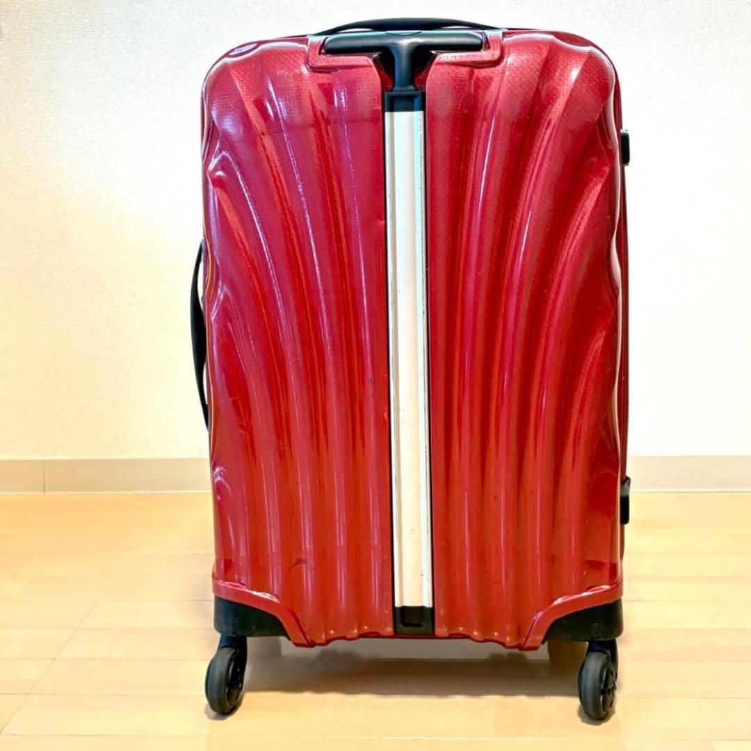 【超軽量】サムソナイト コスモライト赤い68L 定価6万以上4〜7泊用 4輪