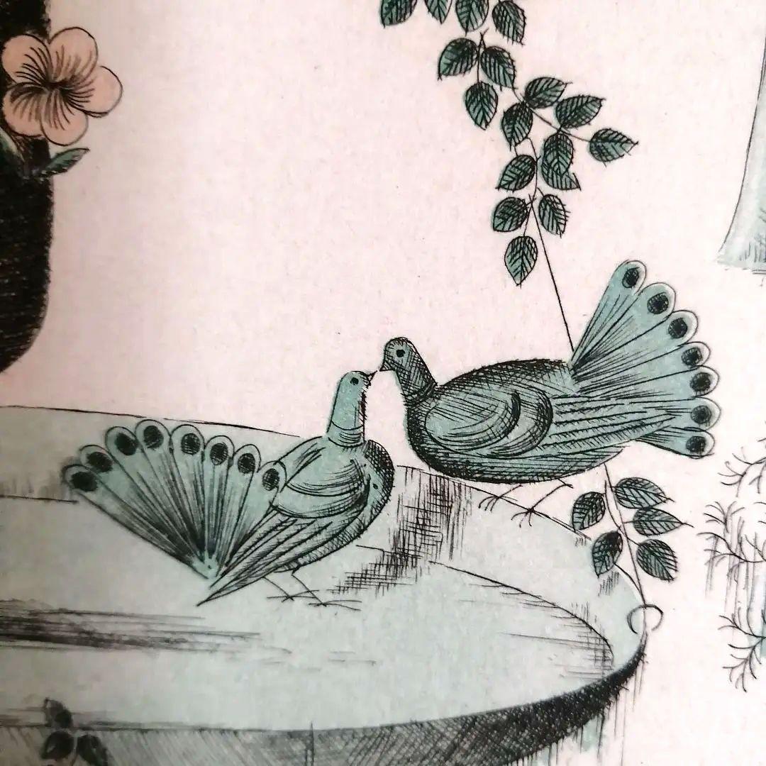 【入手困難】【美術館級】恋人達の版画　Peynet　ペイネ　美品