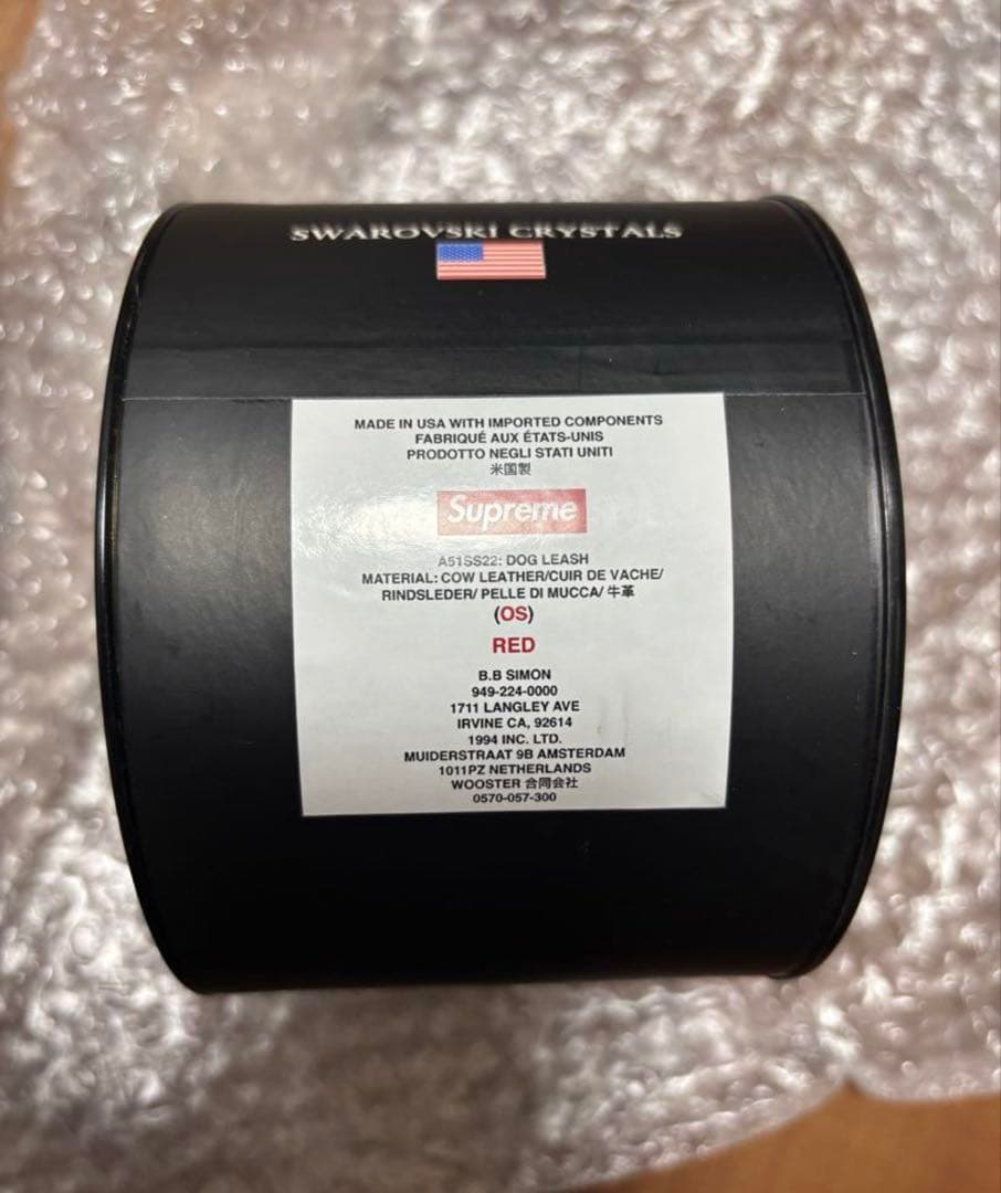 Supreme / B.B. Simon Studded Dog Leash 赤