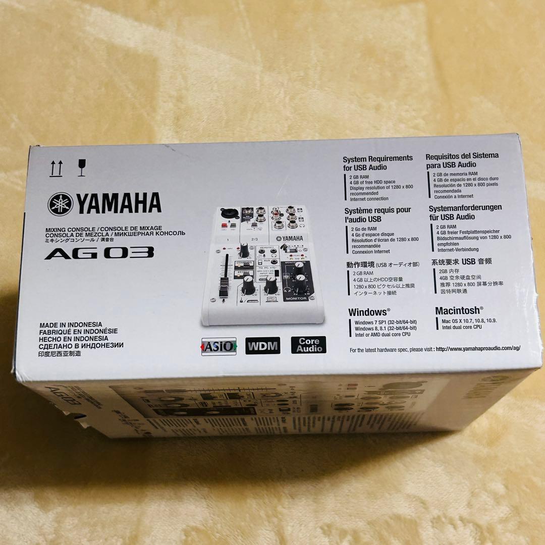 【付属品あり】YAMAHA AG03 ミキシングコンソール 配信機材