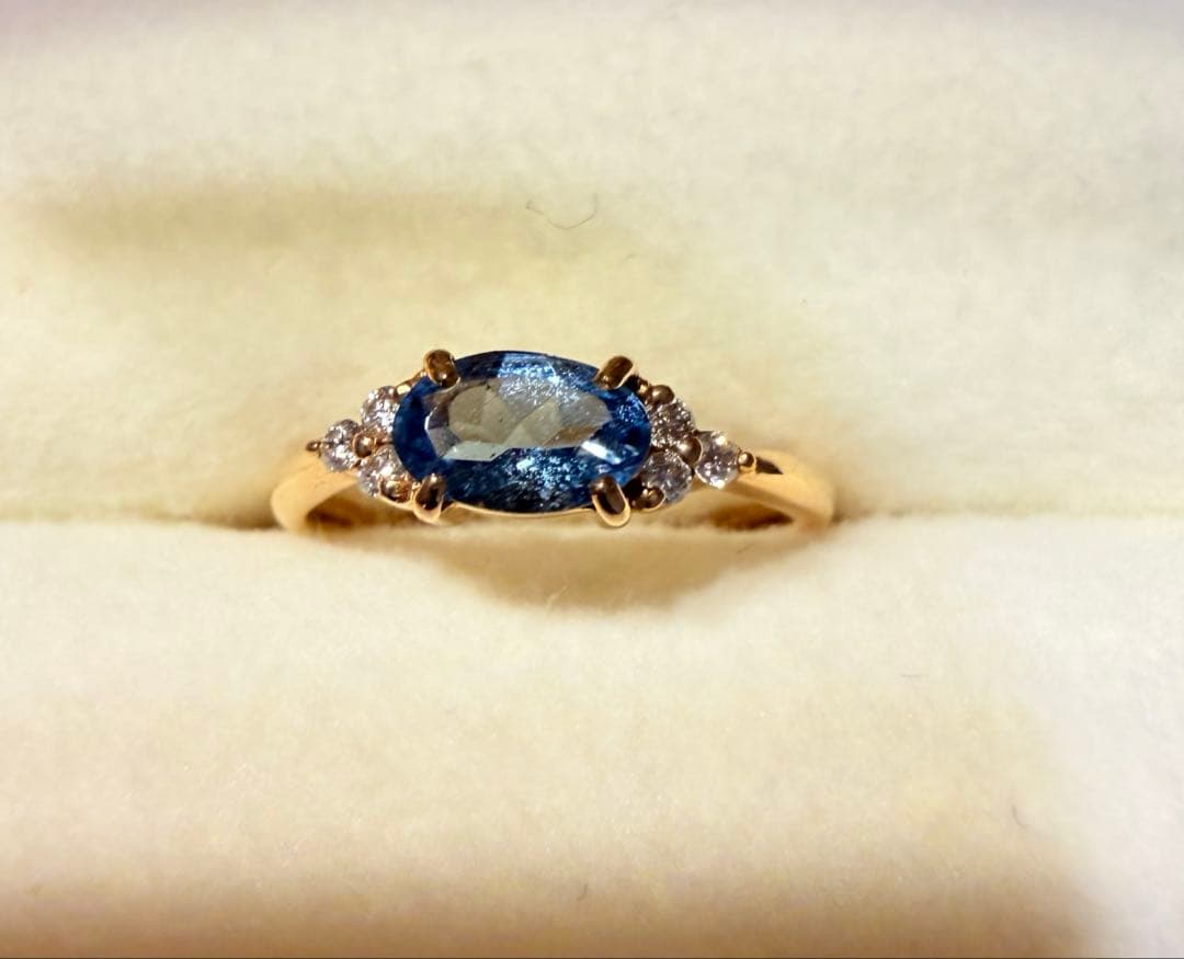 期間限定値下げ　BIZOUX ビズー　アクアマリン K18リング　フラヴィ