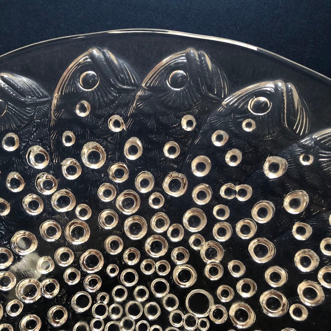 【極美品】LALIQUE ラリック ロスコフ 魚 泡 大型ボウル 名作