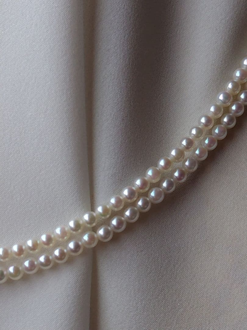 K18　アコヤ真珠ベビーパール　ロングネックレス