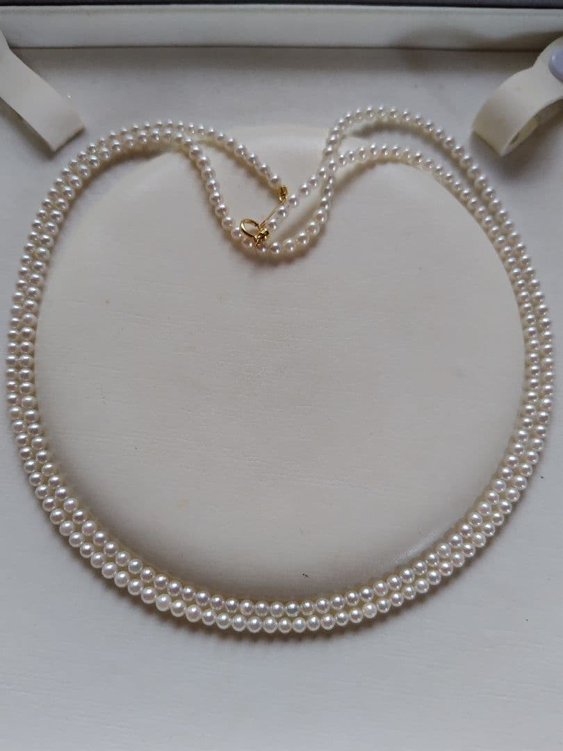 K18　アコヤ真珠ベビーパール　ロングネックレス
