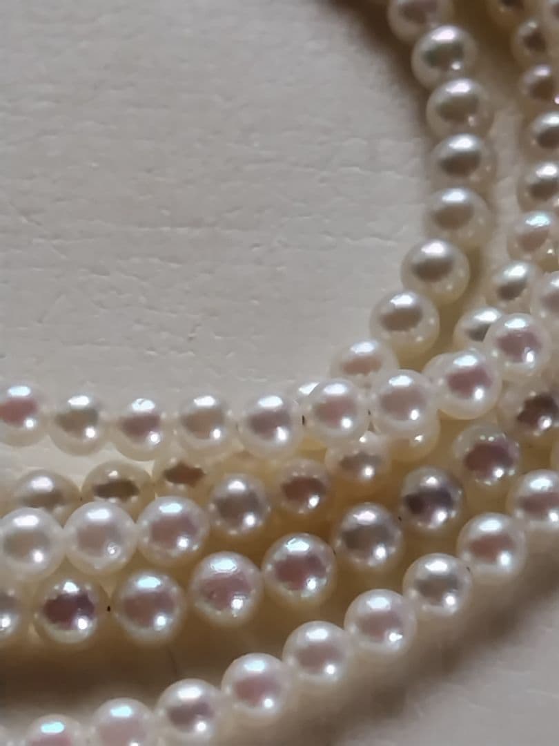 K18　アコヤ真珠ベビーパール　ロングネックレス