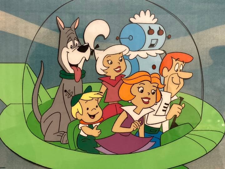 宇宙家族ジェットソン　作者2人サイン入りセル画