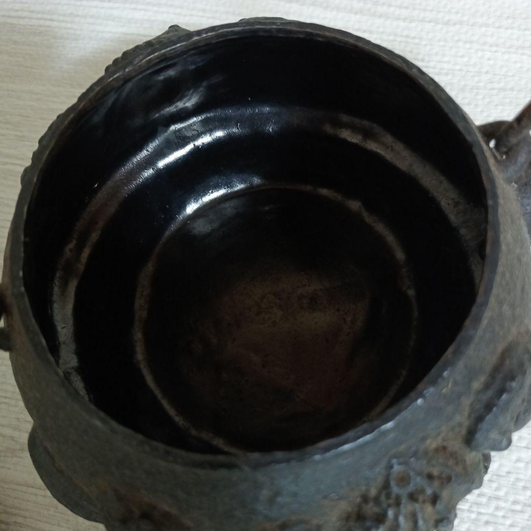 南部鉄器 鉄瓶 貝文様 伝統工芸 貝浮彫