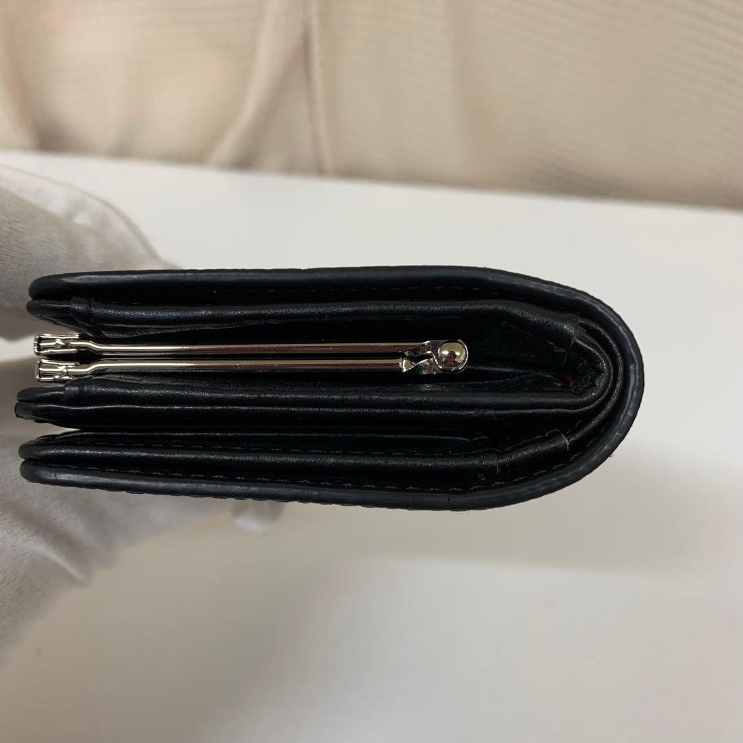ヴィヴィアンウエストウッド　折り財布　オーブ　ガマ口　レザー　黒
