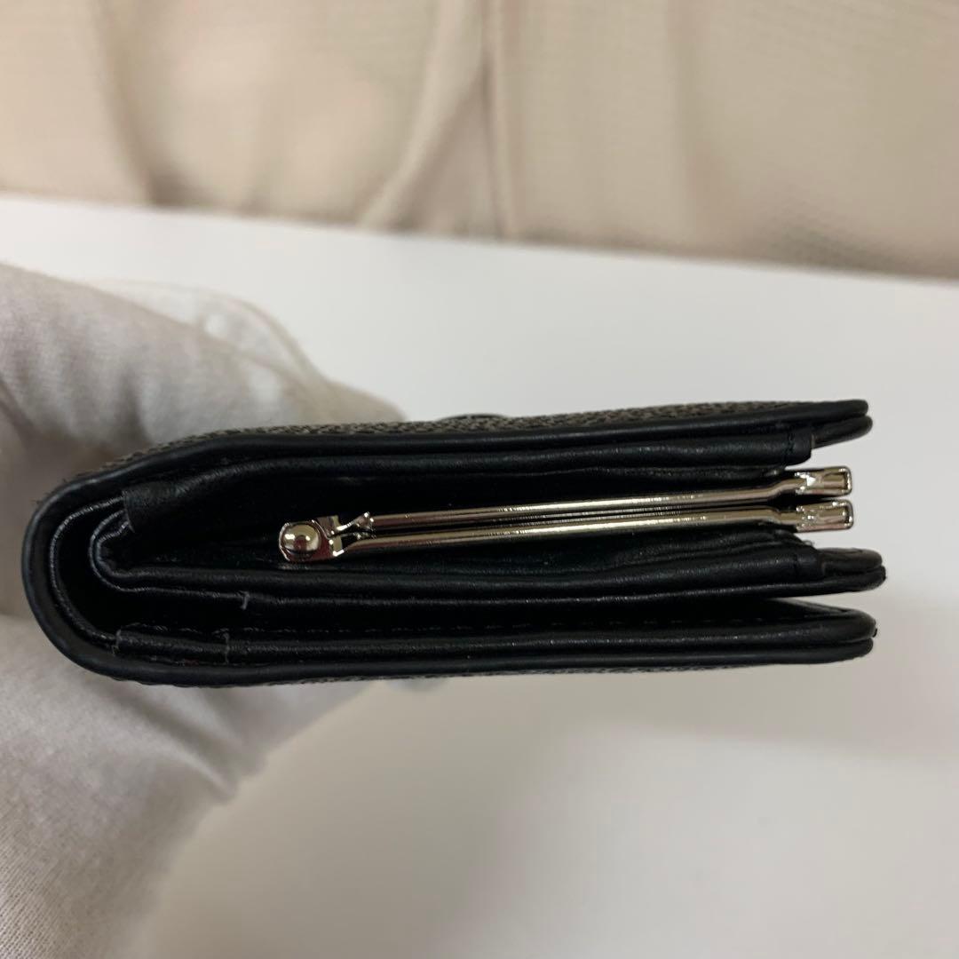 ヴィヴィアンウエストウッド　折り財布　オーブ　ガマ口　レザー　黒