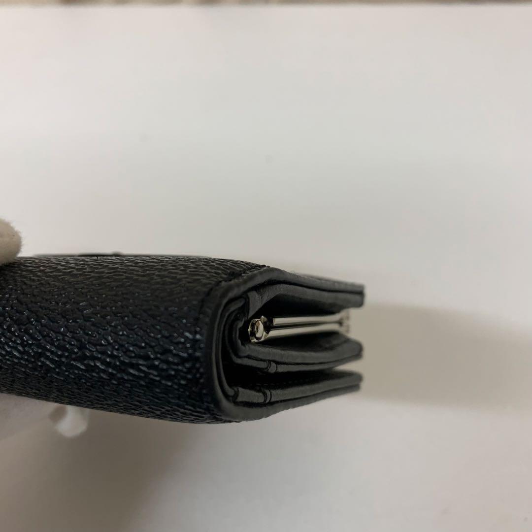 ヴィヴィアンウエストウッド　折り財布　オーブ　ガマ口　レザー　黒