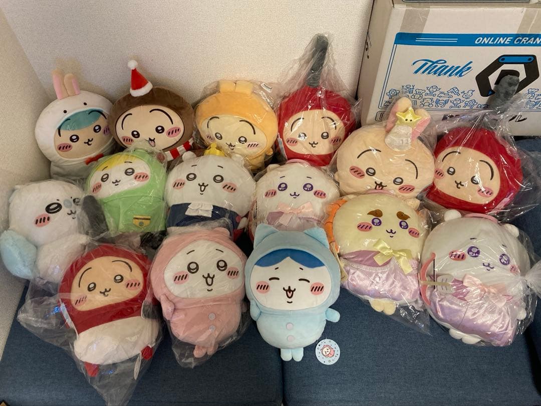 ちいかわBIGぬいぐるみ15点セット　うさぎ　モモンガ　ハチワレ　シーサー