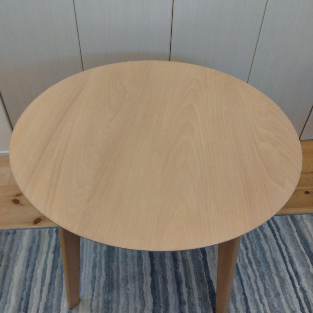 円卓　ダイニングテーブル　　天然木(ビーチ)　９０ｃｍ幅