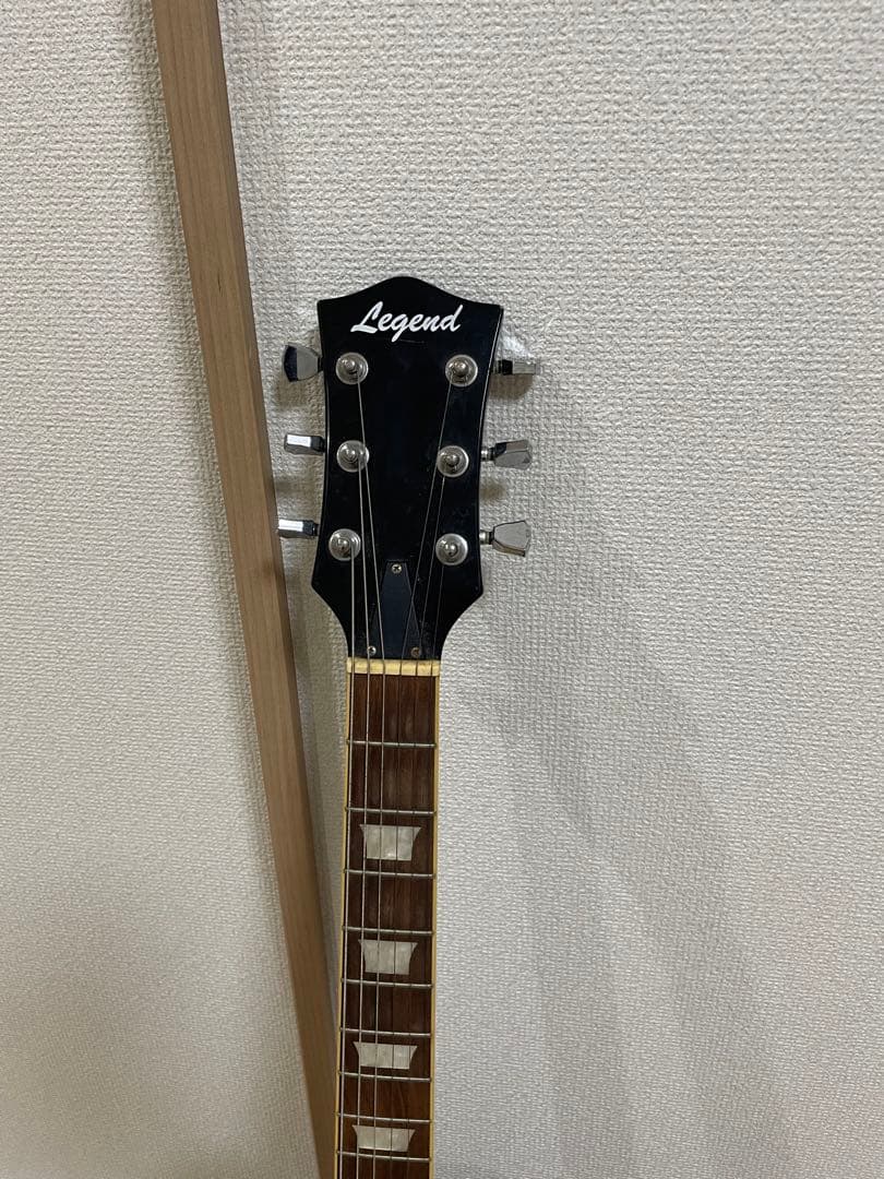Legend ブラック エレキギター レスポール ストラップ付き