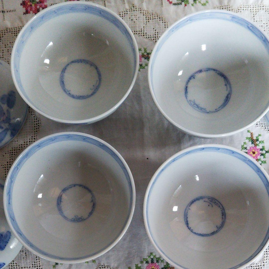 骨董品   蓋つき茶碗４客
