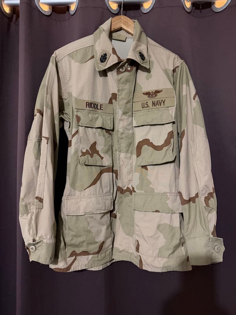 U.S. NAVY 迷彩 ミリタリージャケット M-R