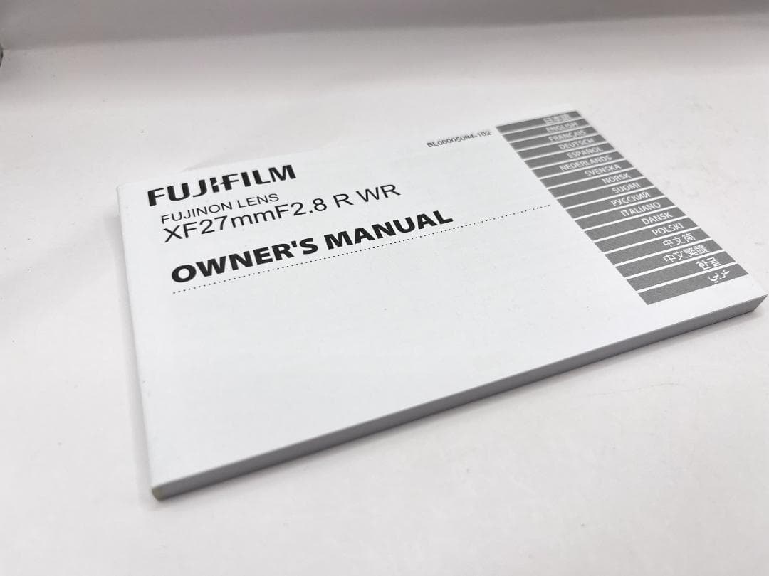 【美品フジフイルムFUJIFILM XF 27mm F2.8 R WR B267