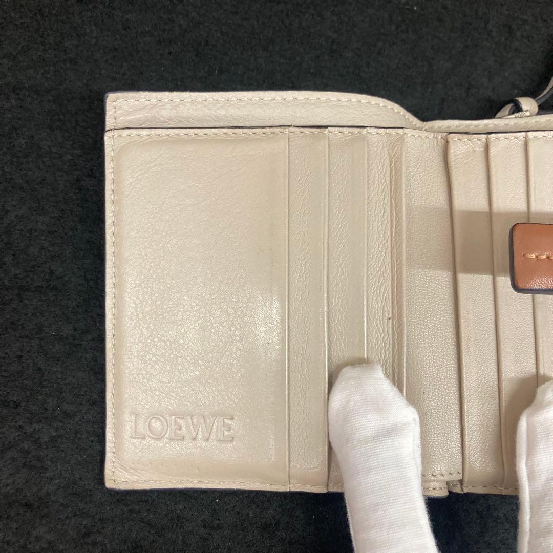 ロエベ コンパクト ジップ ウォレット 財布 レザー グリーン⭐︎