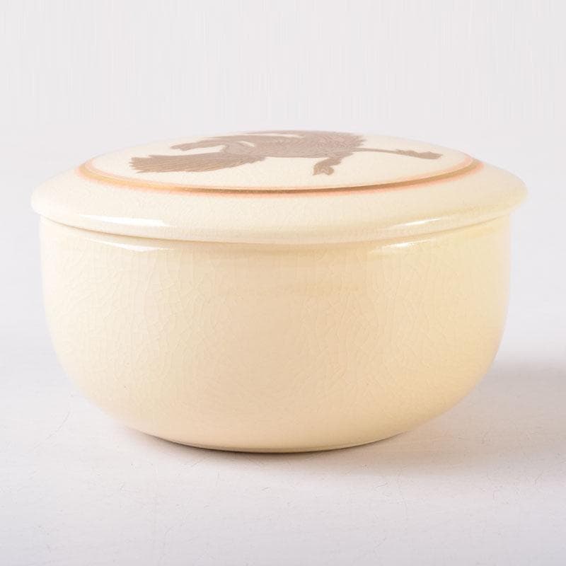 茶道具　色絵金彩　鳳凰文　香合　蓋物　在銘　時代箱　V　8271