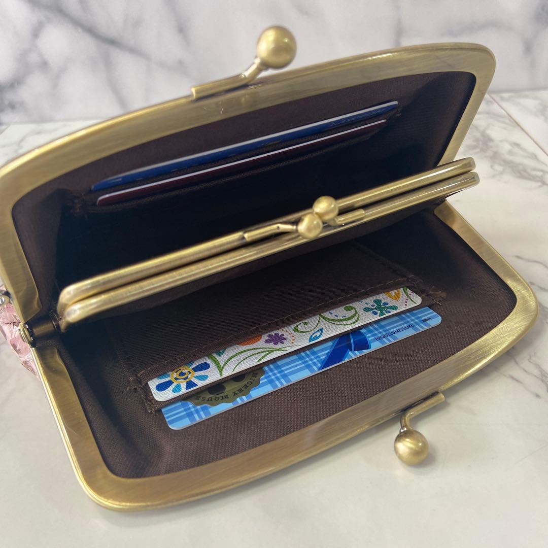 幸　ハンドメイドパイソンの本革親子がま口財布両面各2段ポケット付