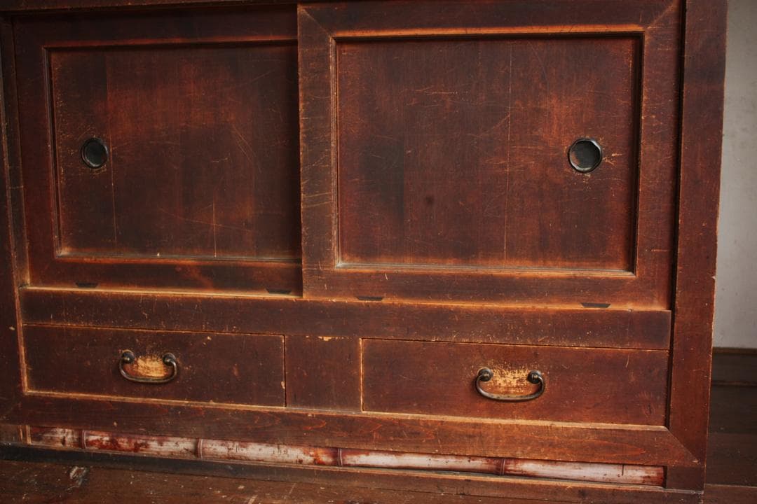水屋箪笥 飾り棚 茶箪笥 昭和レトロ アンティーク 水屋 古民家 古家具 民藝