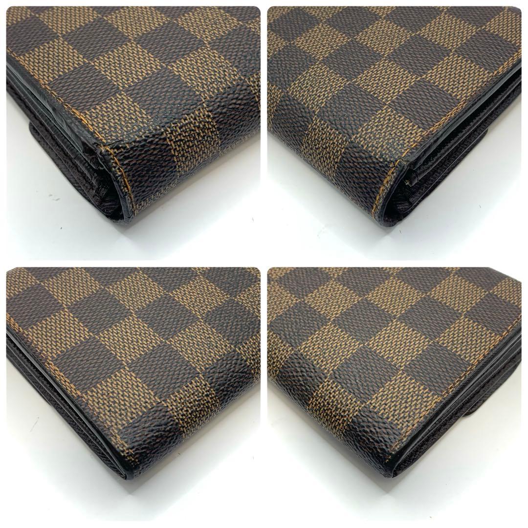 ルイヴィトン ダミエ 長財布 ポルトフォイユ 折り財布 二つ折り財布 レザー