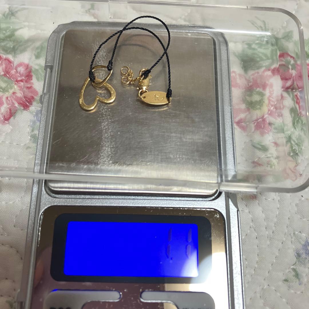 レッドライン　K18YGダブルハートブレスレット