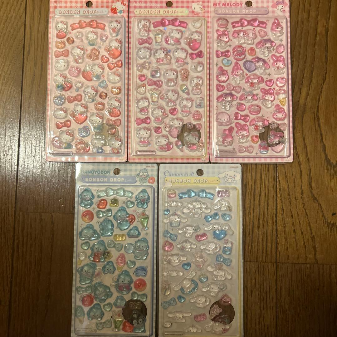 【新品】 ボンボンドロップシール サンリオ 5枚セット