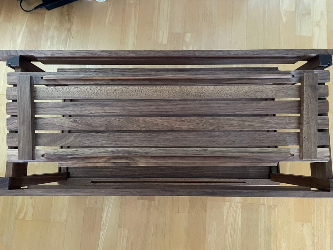 IKIKI シェルフコンテナ L ウォルナット・スパイク・レインカバー付