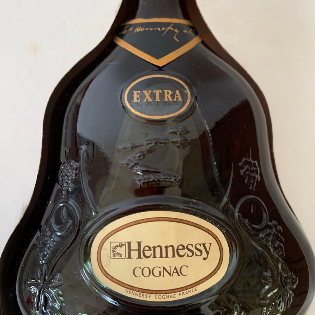 Hennessy Extra コニャック 金キャップ　グリーンボトル　古酒　箱付