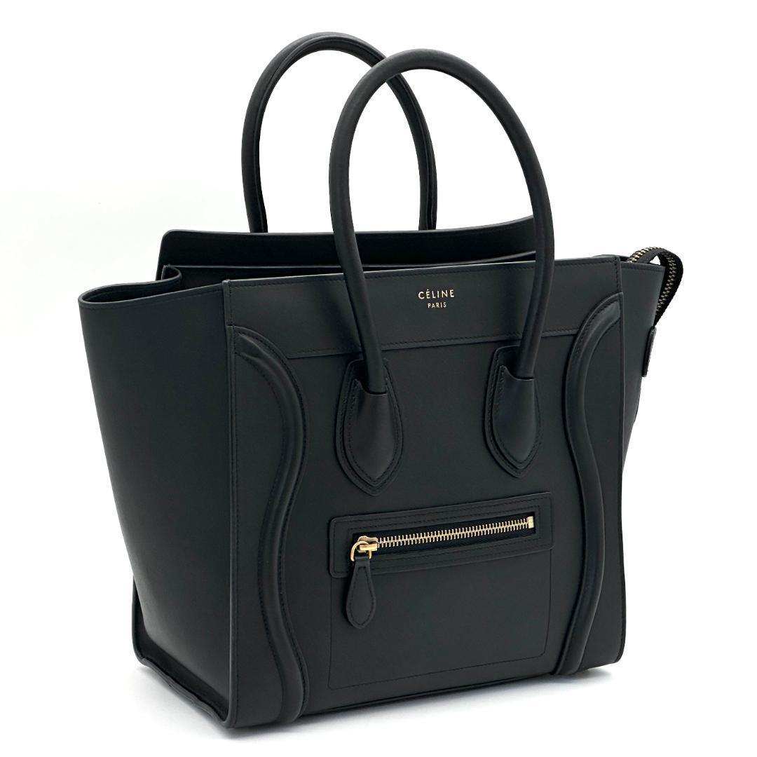 【極美品】セリーヌ　ラゲージ　マイクロショッパー　ブラック　ハンドバッグ