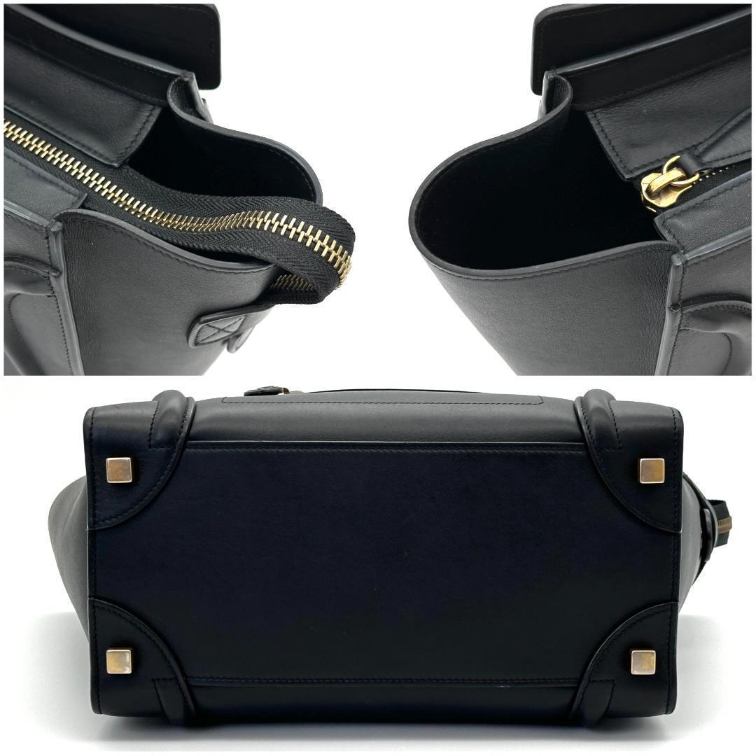 【極美品】セリーヌ　ラゲージ　マイクロショッパー　ブラック　ハンドバッグ