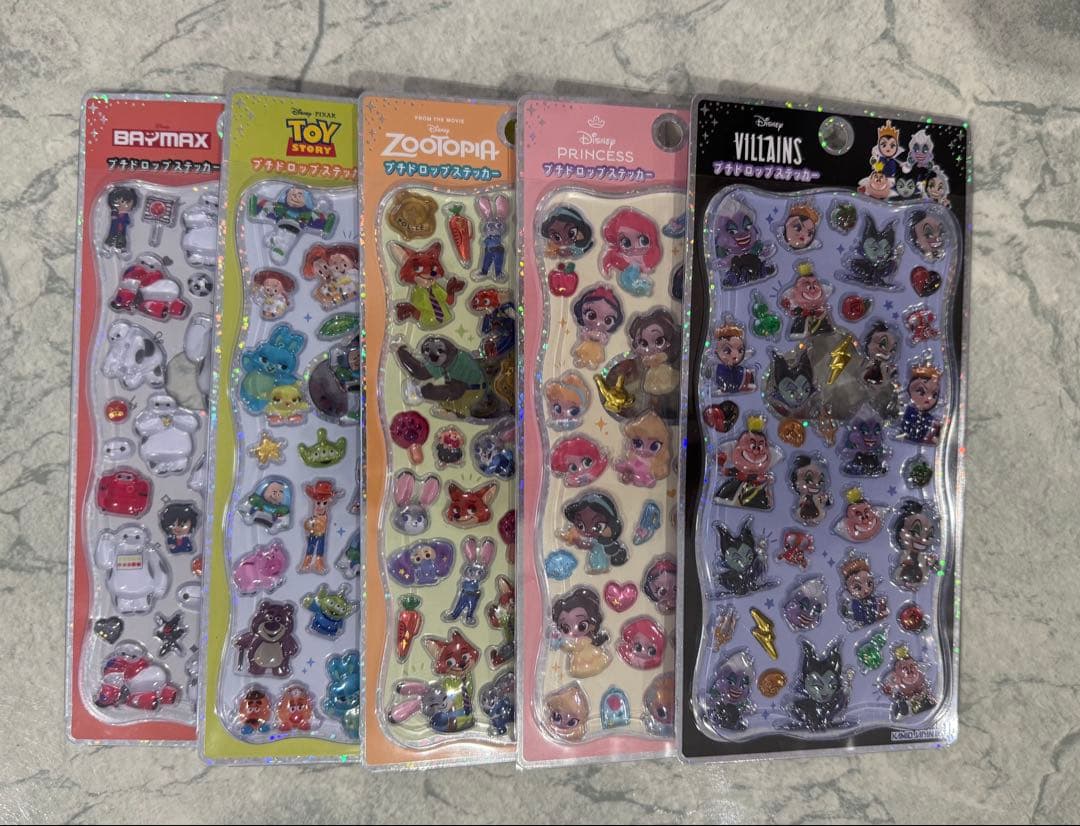 プチドロップステッカー ディズニー 5種セット