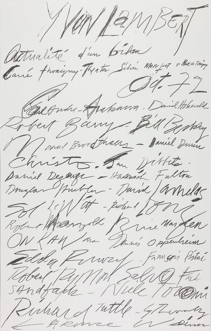 日本未入荷 サイトゥオンブリー Cy Twombly1972 希少ポスター