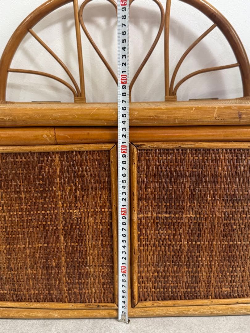早い者勝ち　ラタン家具　ベンチ　籐家具 ベンチ収納 レトロ　ヴィンテージ　ハート