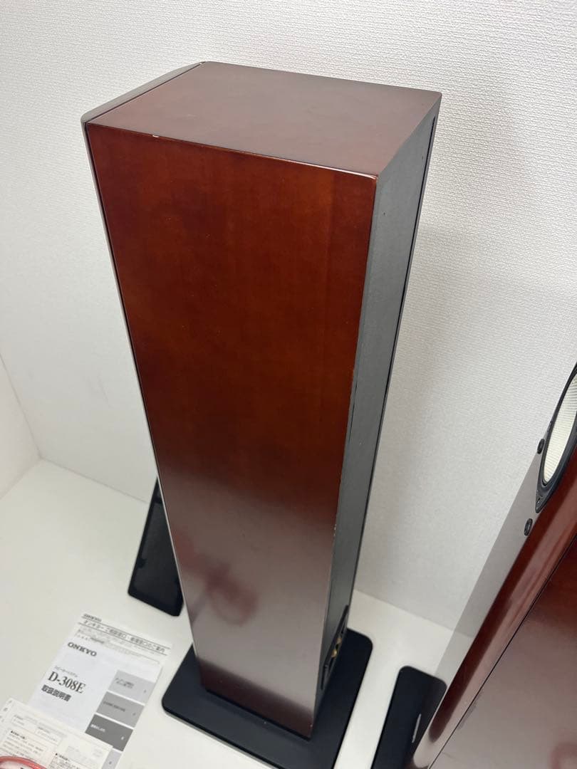 ONKYO オンキョー D-308E 木目ブラウン スピーカー　トールボーイ
