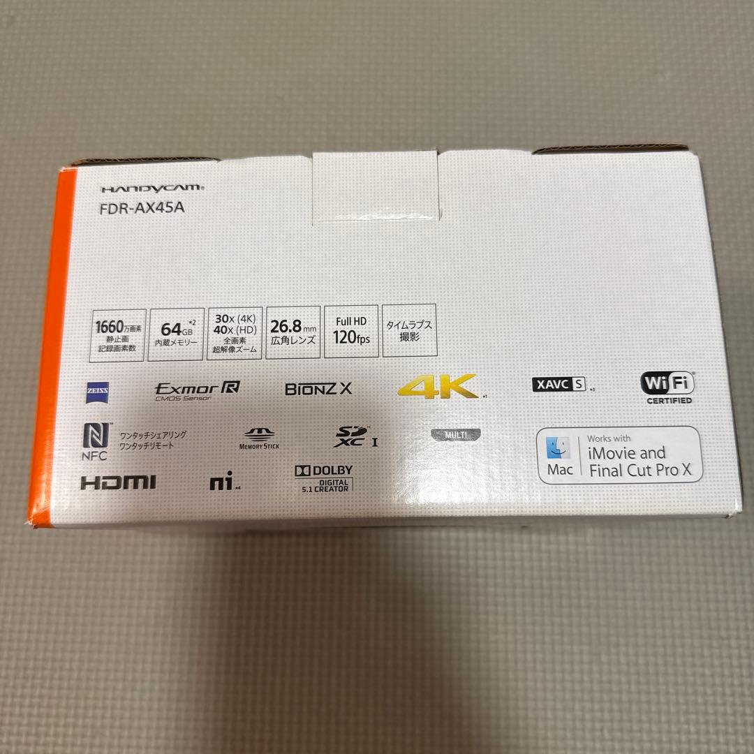 SONY FDR-AX45 4Kビデオカメラ+カメラケース　ブラック　極美品